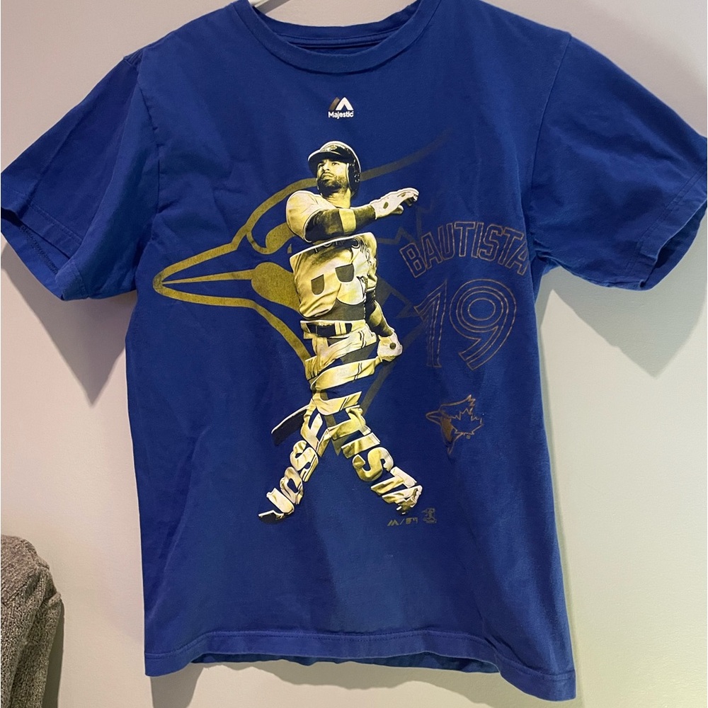 Toronto Blue Jays Men’s Tee Shirt Jose Bautista decals by Majestic brand